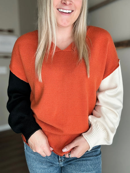 Cider Colorblock Sweater - SIZE MEDIUM