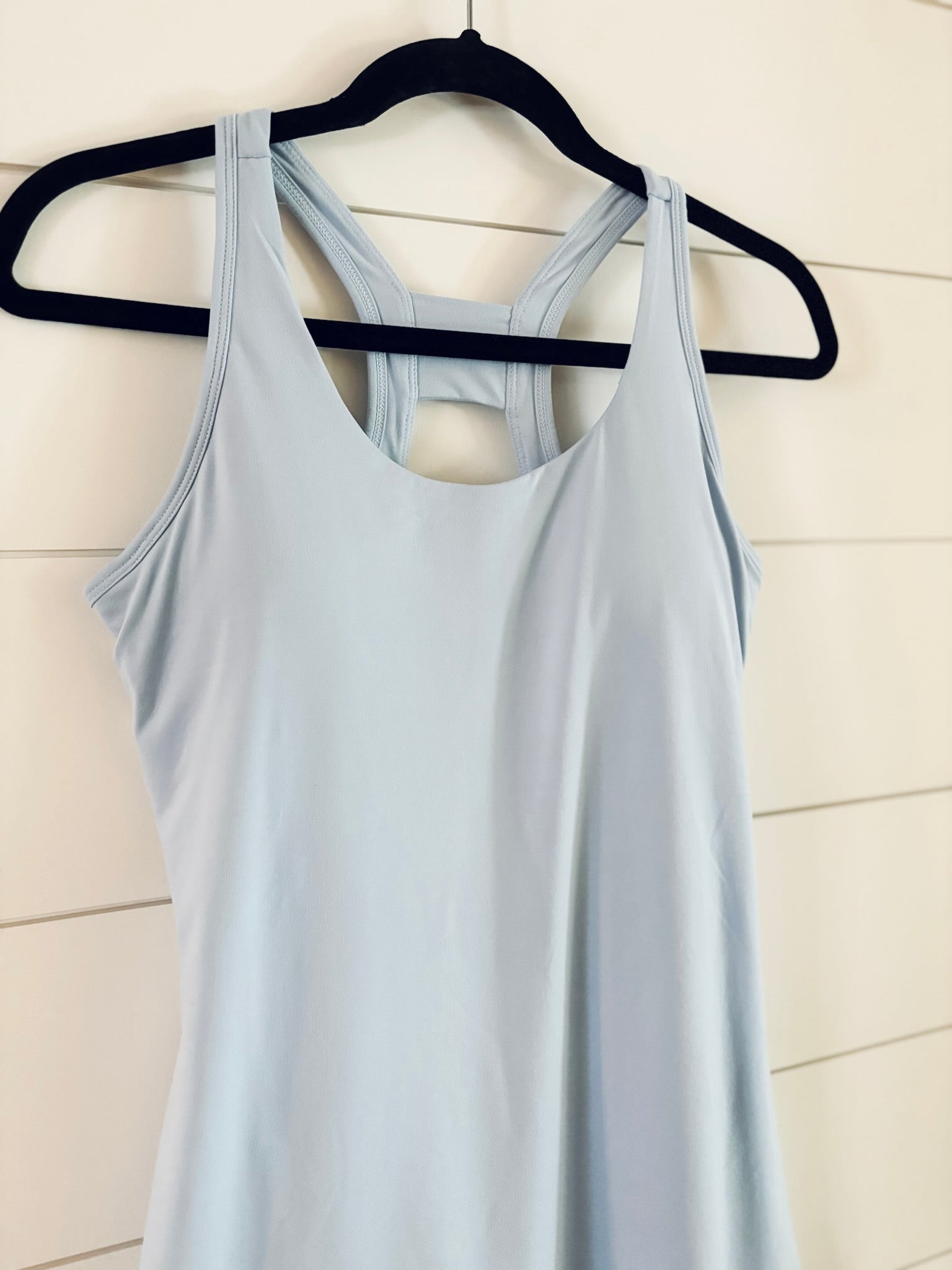 All Star Romper Dress - Pastel Blue - SIZE LARGE