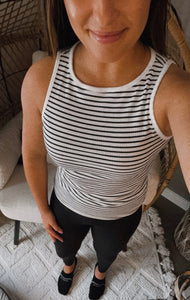 Oakland Striped Tank - SIZE MEDIUM