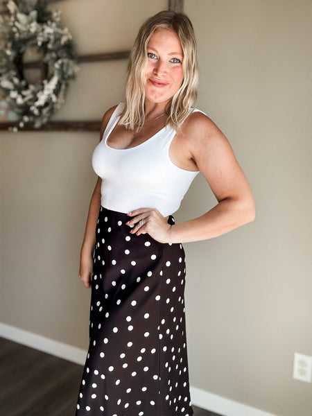 Kittie Polka Dot Midi Skirt