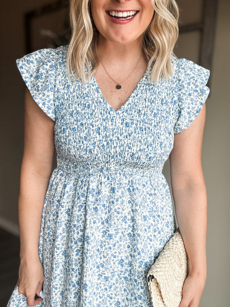 Sereia Smocked Babydoll Dress