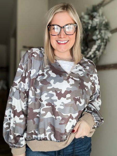 Ashlyn Camo Pullover