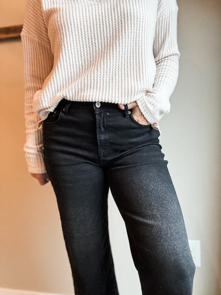 Sterling Raw Hem Cropped Denim - SIZE 8