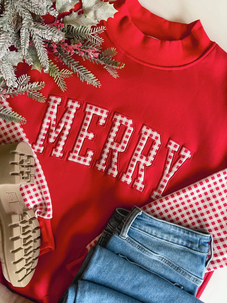 PREORDER Merry Mock Neck Pullover