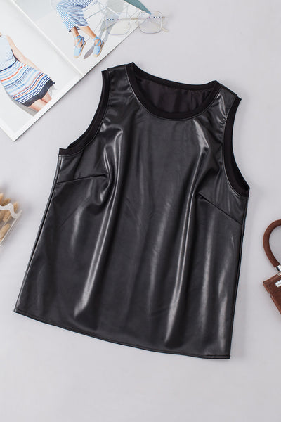 Lexis Faux Leather Tank Top