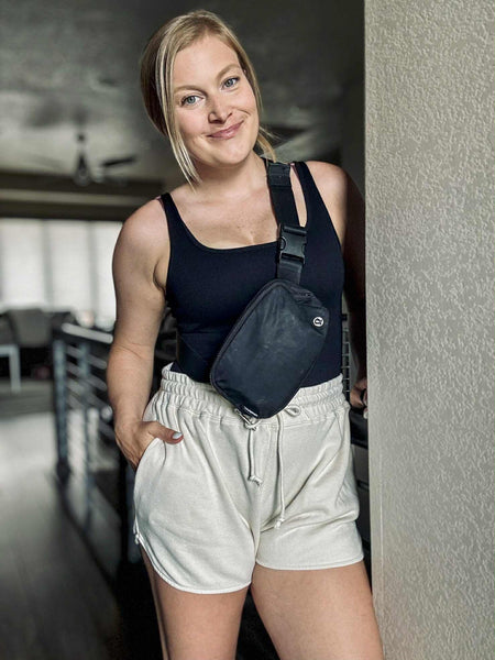 Laynee Drawstring Shorts - Alpaca