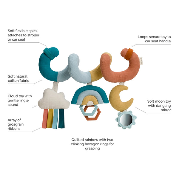 Itzy Bitzy Spiral Car Seat Activity Toy - Rainbow