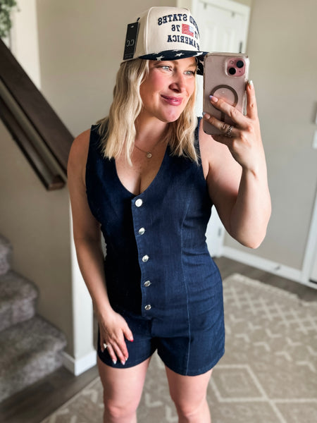 Bluebird Denim Romper