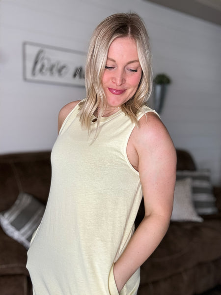 Lake Day Tank Dress - Banana