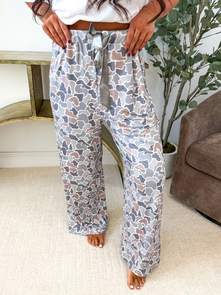 Eira Satin Bow Pajama Pants