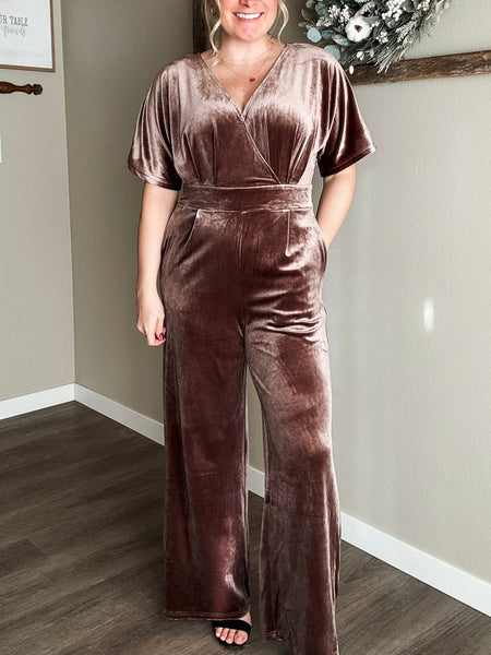 Evella Velvet Jumpsuit
