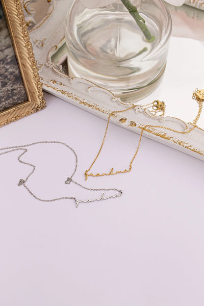 Keepsake Script Necklace