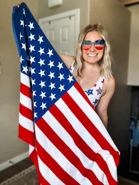 American Flag Beach Towel