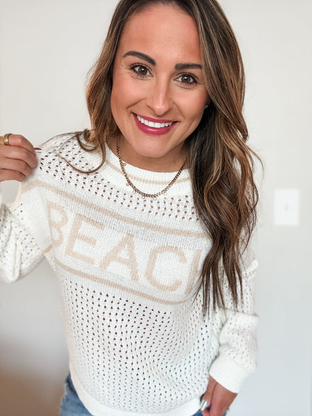 Barefoot Beach Dolman Sweater - SIZE SMALL