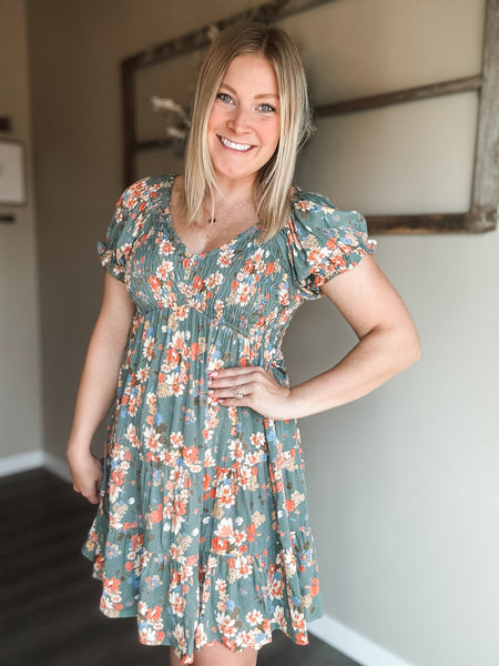 Jessamy Smocked Floral Dress