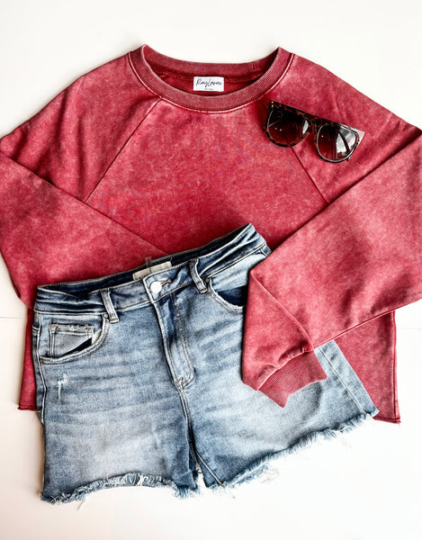 Heartland Mineral Wash Crop Pullover