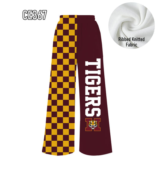 PREORDER Spiritwear Checkered Split Leg Bottom - TIGERS
