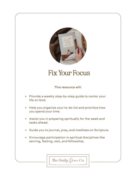 Fix Your Focus - A 52-Week Guided Journal