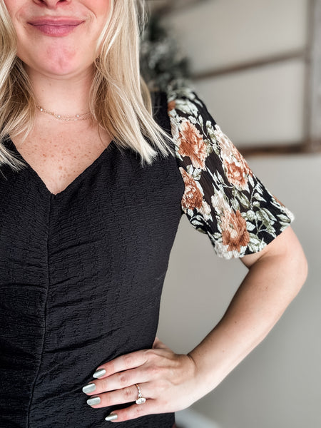 Carissa Floral Puff Sleeve Top