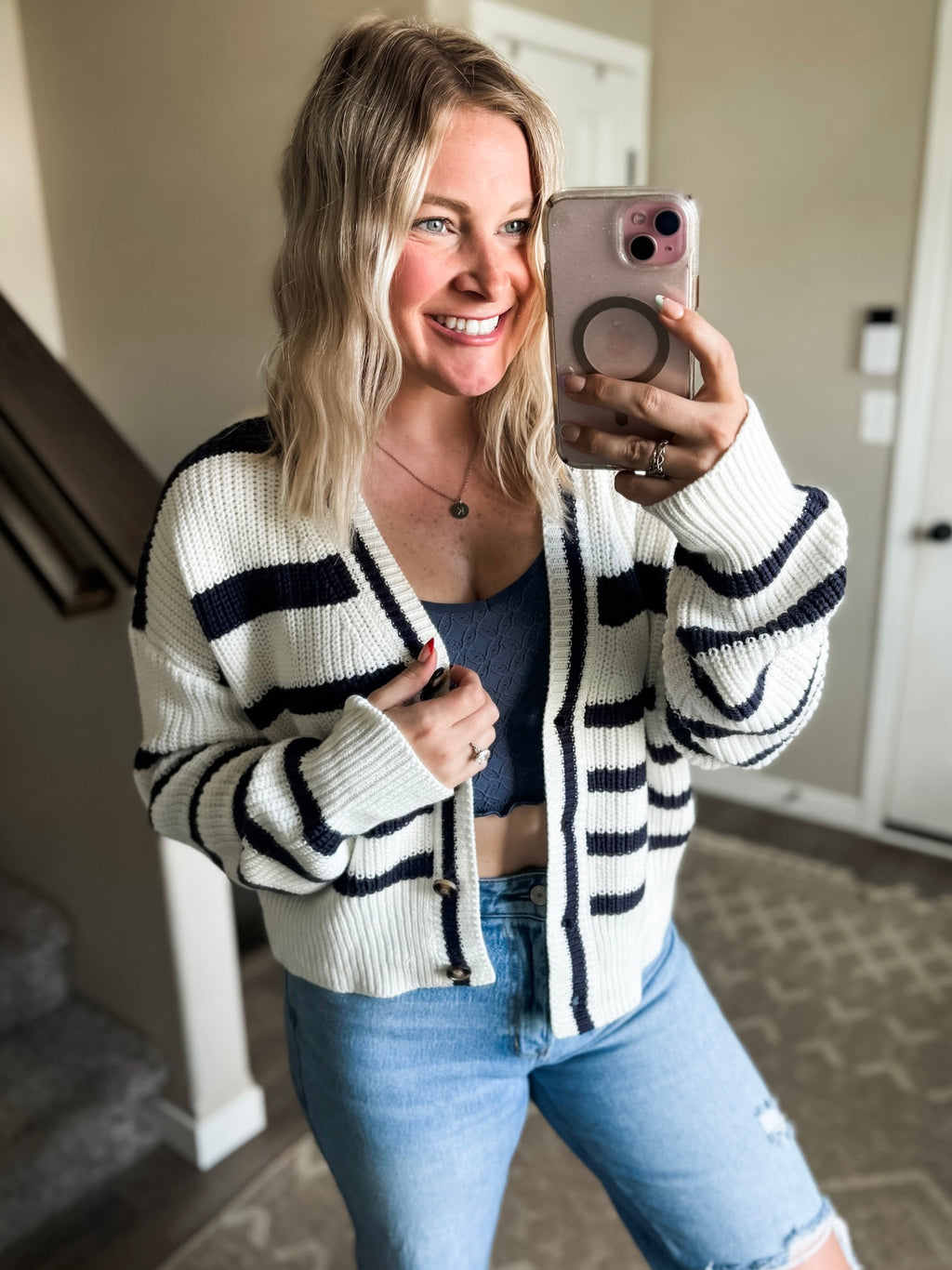 Bona Striped Cardigan