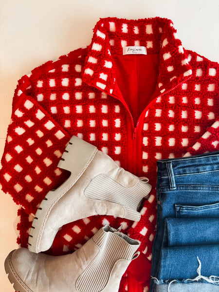 PREORDER Malli Plaid Sherpa Jacket