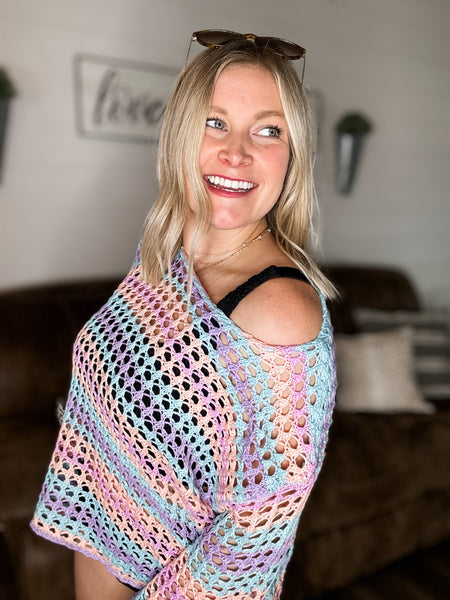 Easy Breeze Open Knit Sweater - SIZE MEDIUM