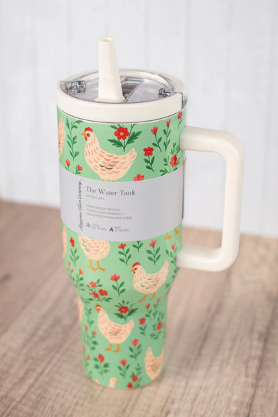 Chicken 40 Oz. Tumbler - Floral