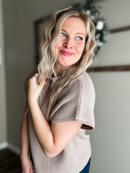 Sloane Sleeveless Knit Top - Light Mocha