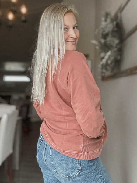 Shea Crewneck Sweatshirt - Rust