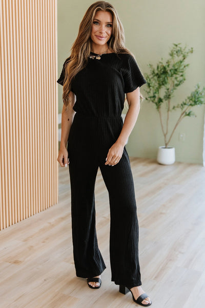 Tove Ribbed Jumpsuit - SIZE MEDIUM
