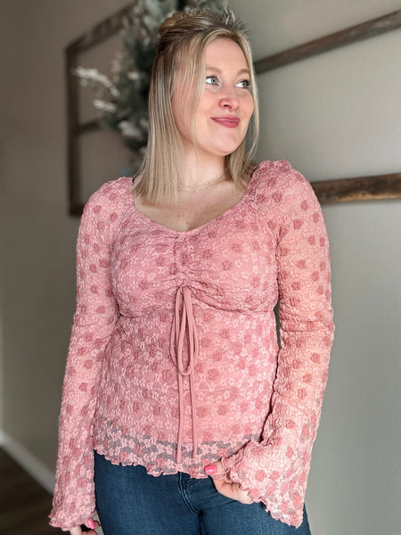 PREORDER Sweet Peony Lace Blouse