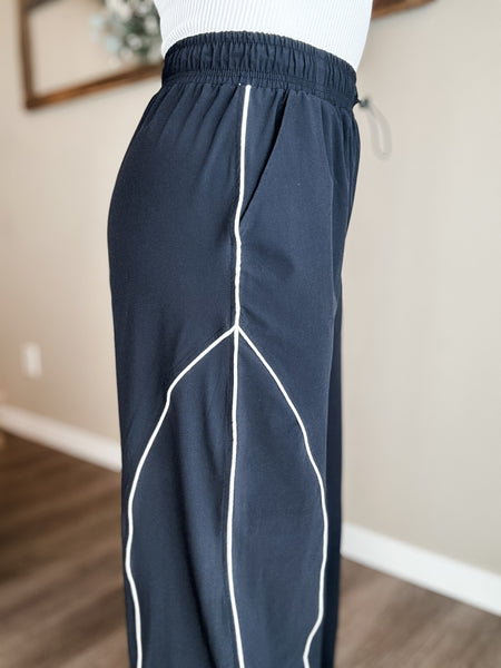 Farren Curved Classic Track Pants - Black