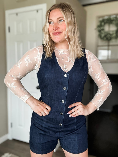 Bluebird Denim Romper