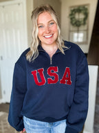 Varsity USA Quarter Zip Sweatshirt