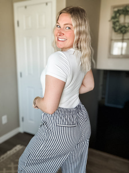 Tully Stripe Wide Leg Pants