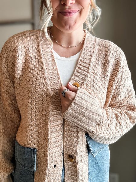 PREORDER Keely Denim Pocket Cardigan