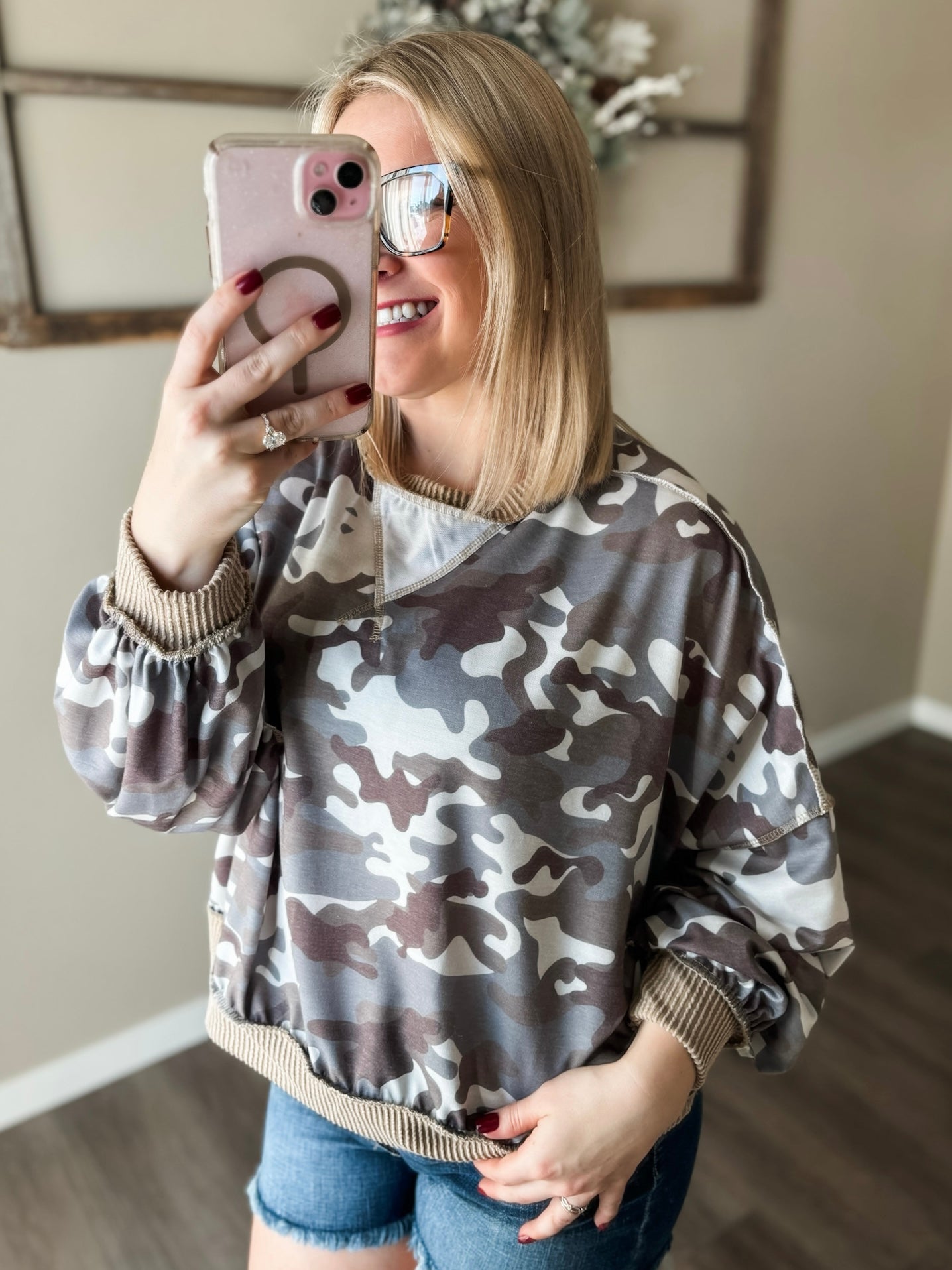Ashlyn Camo Pullover