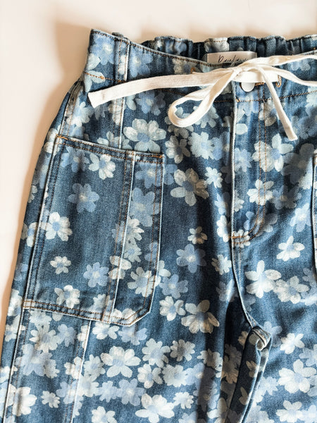 PREORDER Verbena Floral Barrel Jean