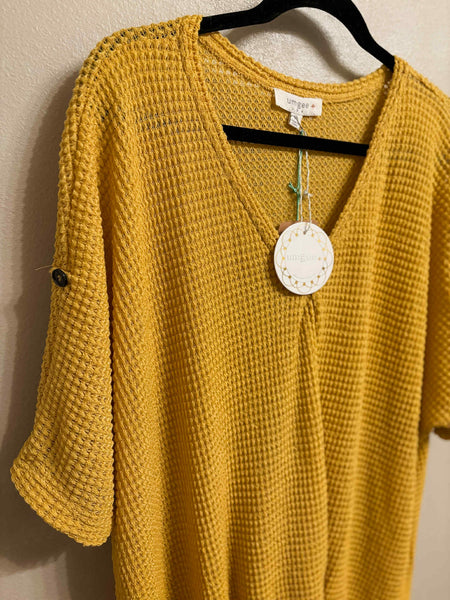 PLUS Alma Waffle Knit Top