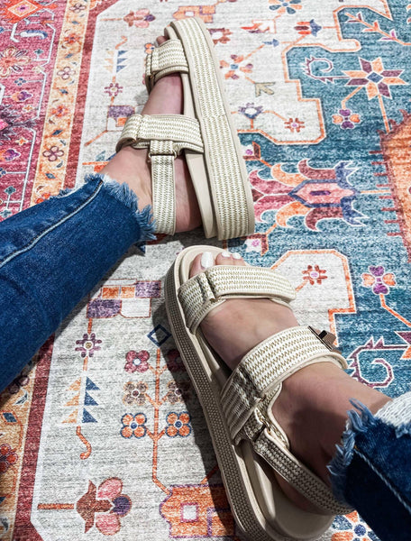 Go For It Raffia Sandals