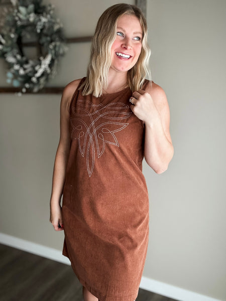 PREORDER Laredo Corduroy Stitch Dress