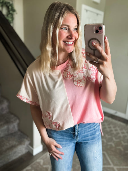 PREORDER Marlie Flower Patch Top