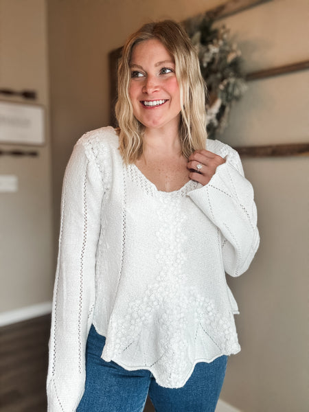 Fia Lace Trim Sweater