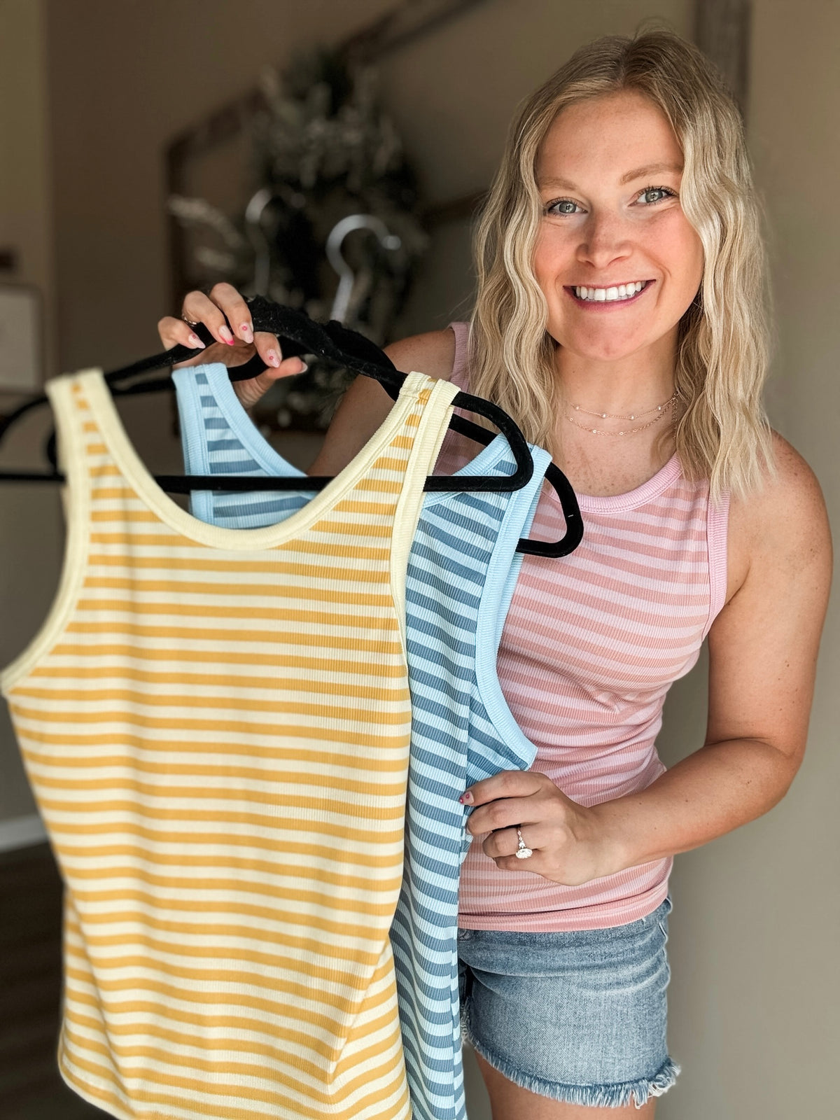 Hallee Striped Tank - SIZE MEDIUM