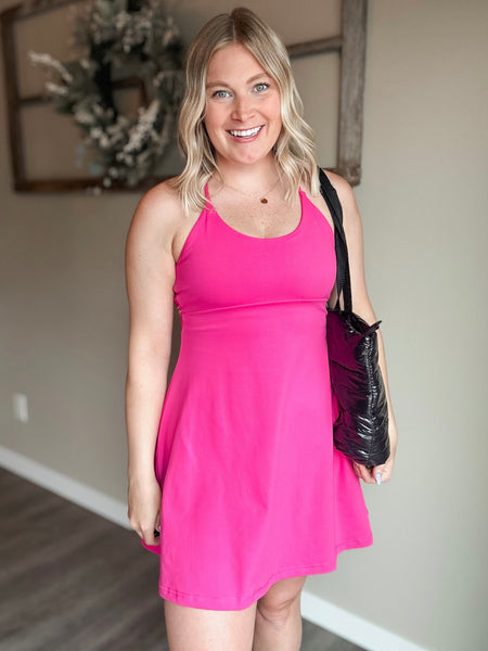 Crosscourt Activewear Dress - Pink