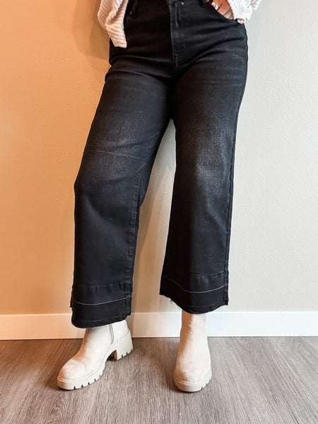 Sterling Raw Hem Cropped Denim - SIZE 8