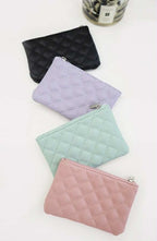 Lia Quilted Zipper Wallet