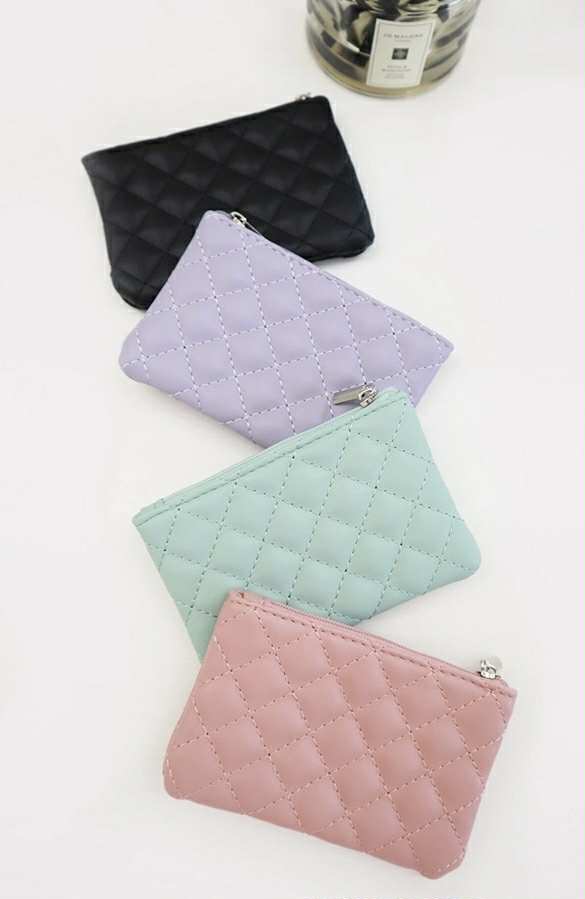 Lia Quilted Zipper Wallet