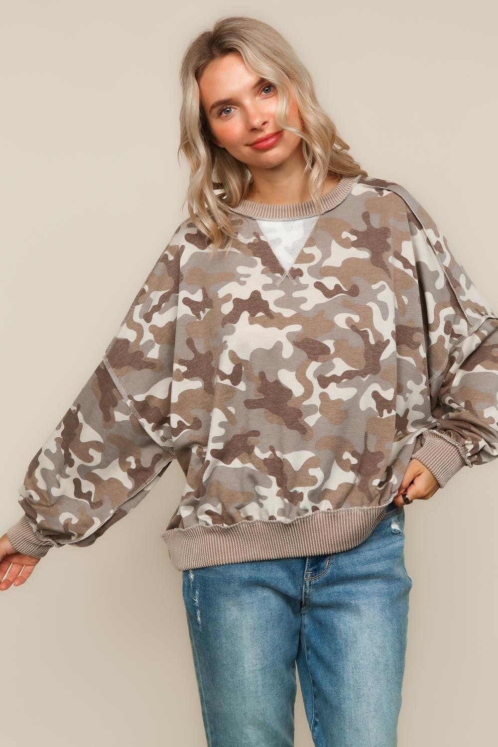 Ashlyn Camo Pullover