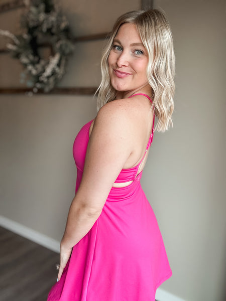 Crosscourt Activewear Dress - Pink